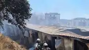 Hatay Altınözü'nde İşçi Konteynerlerinde Yangın Çıktı