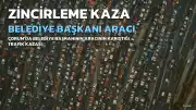 Belediye Başkanı Aşgın'ın Aracının Karıştığı Zincirleme Kaza Kamerada