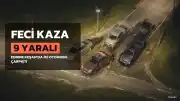 Edirne'de Kavşakta Feci Kaza: 9 Yaralı, Araçlar Drenaj Kanalına Savruldu