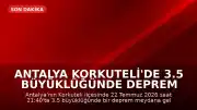 Antalya Korkuteli'de 3.5 Büyüklüğünde Deprem Meydana Geldi