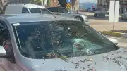 Eğirdir'de Şiddetli Rüzgar Ağacı Sökerek Otomobilin Üzerine Devirdi