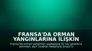 Fransa'da Orman Yangınlarına İlişkin Gözaltılar ve Aşırı Sıcaklık Uyarıları
