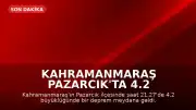Kahramanmaraş Pazarcık'ta 4.2 Büyüklüğünde Deprem Meydana Geldi