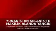 Yunanistan Selanik'te Makilik Alanda Yangın Çıktı
