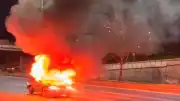 Eskişehir-Ankara Karayolunda Seyir Halindeki Otomobil Alev Aldı: Sürücü Yaralandı