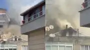 Kağıthane'de 4 Katlı Binanın Çatısında Çıkan Yangın Söndürüldü