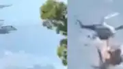 Yunanistan'da Orman Yangınlarıyla Mücadele Sırasında İki Helikopter Havada Çarpıştı