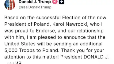 ABD Başkanı Trump: Polonya'ya 5 bin ek asker göndereceğiz