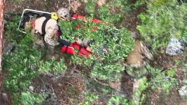 Hava Kuvvetleri, Çorum'da Sarp Arazide Mahsur Kalan Vatandaşı Kurtardı
