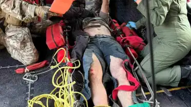 Çorum'da Dağ Yürüyüşünde Kaybolan Vatandaş Helikopterle Kurtarıldı