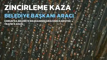 Belediye Başkanı Aşgın'ın Aracının Karıştığı Zincirleme Kaza Kamerada