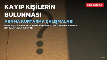 Girne Açıklarında Batan Gemide Kayıp Arama Çalışmaları Sürüyor