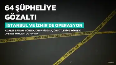 İstanbul ve İzmir'de Organize Suç Örgütlerine Yönelik Operasyonlar: 64 Gözaltı Kararı