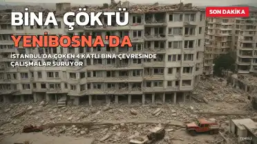 İstanbul'da 4 Katlı Bina Çöktü: 22 Daire Tahliye Edilmişti