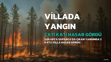 Sakarya'da Villada Yangın: Çatı Katı Hasar Gördü