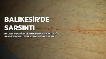 Balıkesir'de Deprem: AFAD ve Kandilli Son Depremleri Güncelledi