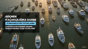 Çanakkale'de Göçmen Kaçakçılığı Operasyonu: 109 Düzensiz Göçmen Yakalandı, 8 Şüpheli Tutuklandı