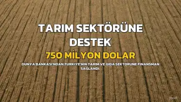 Dünya Bankası'ndan Türkiye Tarım Sektörüne 750 Milyon Dolar Finansman