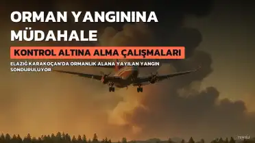 Elazığ'da Orman Yangınına Müdahale Ediliyor