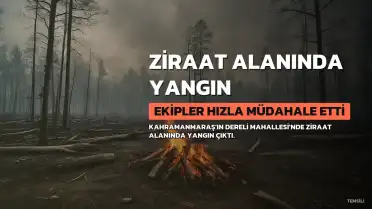 Kahramanmaraş'ta Ziraat Alanında Yangın Çıktı, Ekipler Müdahale Etti