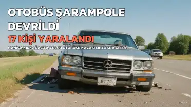 Manisa'da Yolcu Otobüsü Şarampole Devrildi: 17 Kişi Yaralandı