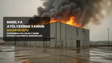 Safranbolu'da Mobilya Atölyesinde Çıkan Yangın Söndürüldü