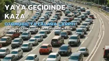 Samsun'da Yaya Geçidinde Otomobil Kazası: 2 Yaralı