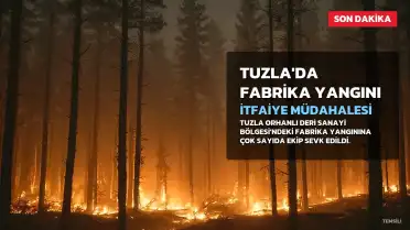 Tuzla'da Fabrika Yangınına Müdahale Sürüyor