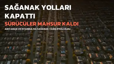Adıyaman'da Sağanak Nedeniyle Sürücüler Yolda Kaldı, İtfaiye Kurtardı