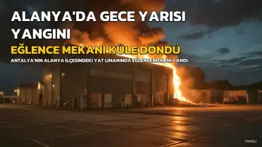 Alanya'da Yat Limanı'ndaki Eğlence Mekanında Çıkan Yangın Kullanılamaz Hale Getirdi