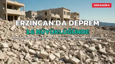 Erzincan'da 3.6 Büyüklüğünde Deprem Meydana Geldi