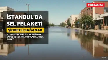 İstanbul'da Şiddetli Sağanak: Cadde ve Sokaklar Sular Altında Kaldı, Araçlar Sürüklendi