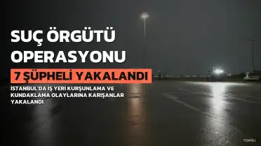 İstanbul'da Suç Örgütü Operasyonu: 7 Şüpheli Gözaltına Alındı