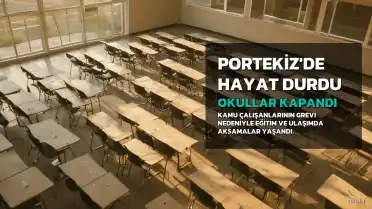 Portekiz'de Kamu Çalışanları Greve Gitti: Okullar Kapandı, Yüzlerce Uçuş İptal Oldu