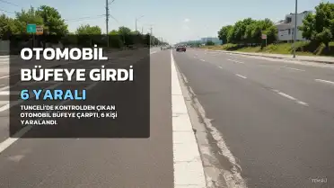 Tunceli'de Otomobil Büfeye Girdi: 6 Yaralı