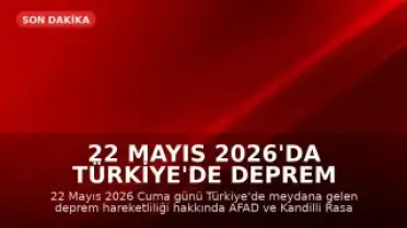 22 Mayıs 2026'da Türkiye'de Deprem Hareketliliği: AFAD ve Kandilli Son Verileri Yayınladı