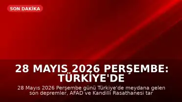 28 Mayıs 2026 Perşembe: Türkiye'de Meydana Gelen Son Depremler