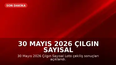 30 Mayıs 2026 Çılgın Sayısal Loto Sonuçları Açıklandı