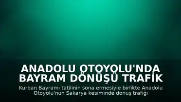 Anadolu Otoyolu'nda Bayram Dönüşü Trafik Yoğunluğu