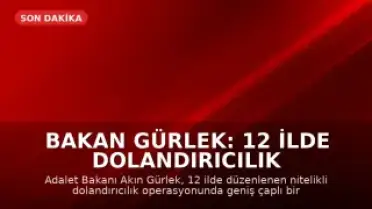 Bakan Gürlek: 12 İlde Dolandırıcılık Operasyonuyla Suç Ağına Müdahale Edildi