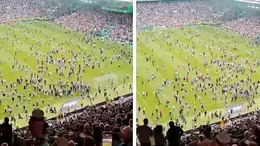 Celtic Taraftarı Sahaya İnince Şampiyonluk Tehlikeye Girdi