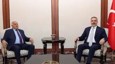 Dışişleri Bakanı Hakan Fidan, Fetih Genel Sekreteri Cibril Rajub'u Kabul Etti