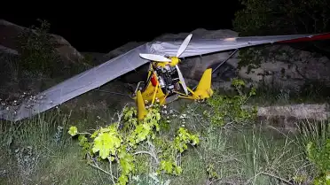 Kapadokya'da Motor Arızası Yaşayan Microlight Zorunlu İniş Yaptı: 2 Yaralı