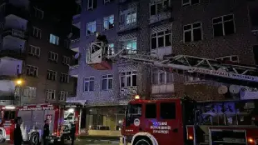 Kayseri'de 4 Katlı Binanın Bodrumunda Yangın Söndürüldü