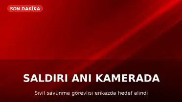 Lübnan'da İsrail Saldırısı Kamerada: Sivil Savunma Görevlisi Enkazda Hedef Alındı