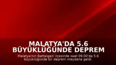 Malatya'da 5.6 Büyüklüğünde Deprem Meydana Geldi