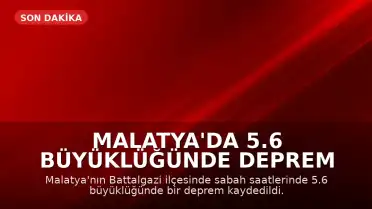 Malatya'da 5.6 Büyüklüğünde Deprem Meydana Geldi