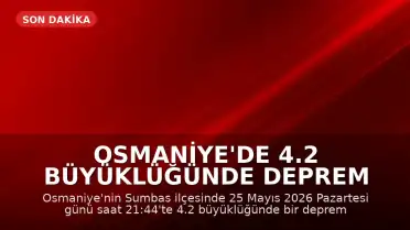 Osmaniye'de 4.2 büyüklüğünde deprem meydana geldi