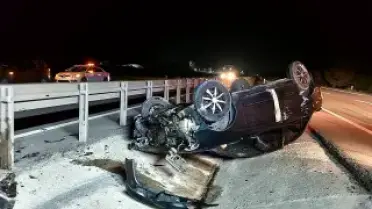 Tekirdağ'ın Saray ilçesinde otomobil takla attı: 1 yaralı
