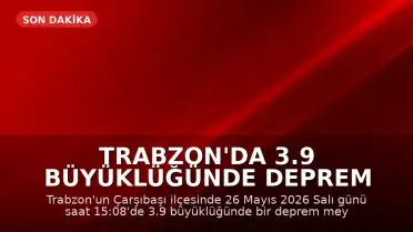 Trabzon'da 3.9 büyüklüğünde deprem meydana geldi